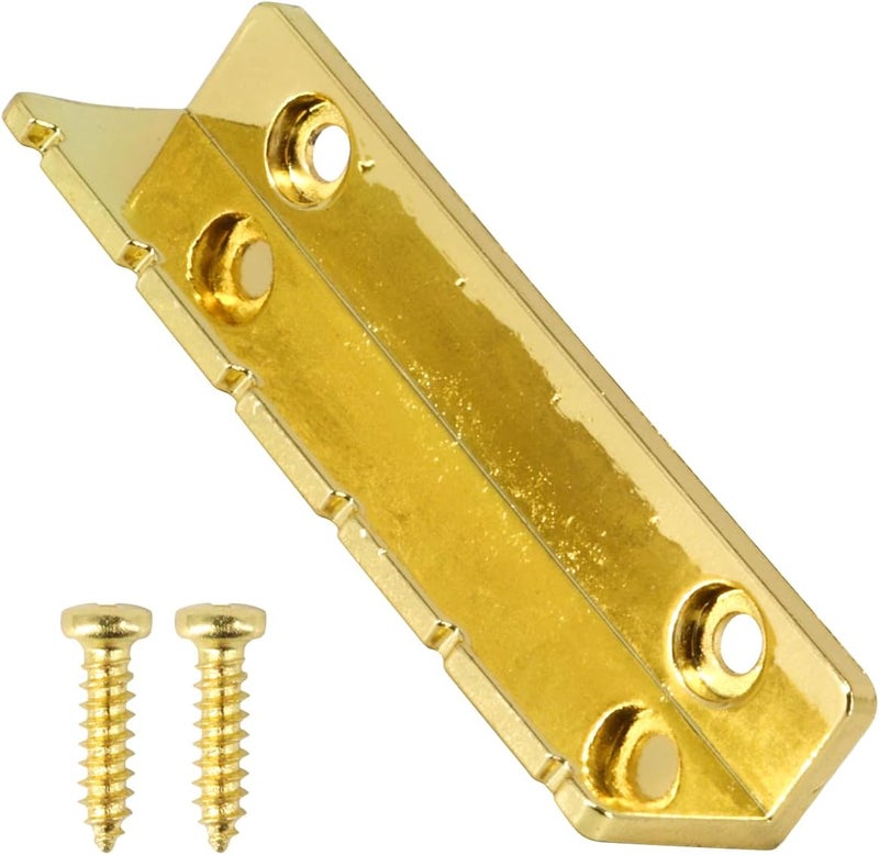 Domofa Metal Guitar Nut Slotted Nut for Lap Steel Guitar or Acoustic Guitar Replacement Parts (Gold) - Image 1
